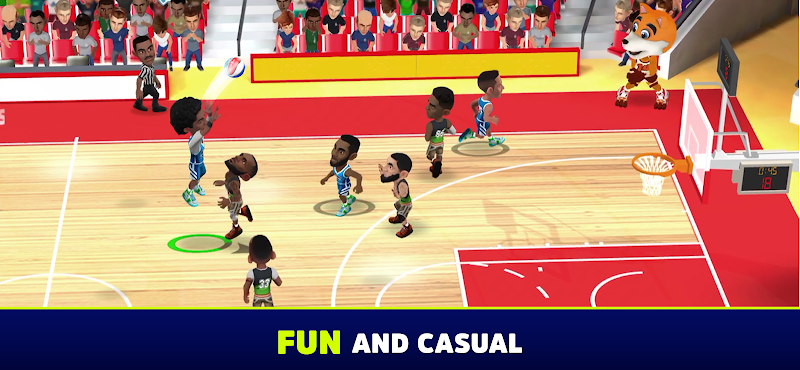 Captura de ecrã de Mini Basketball — equipa em quadra
